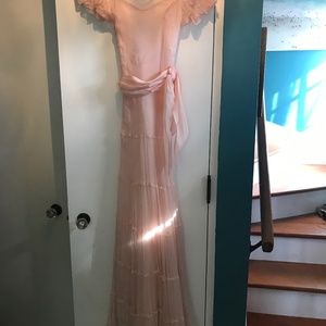 Vintage, 1935, pale pink, wedding dress
